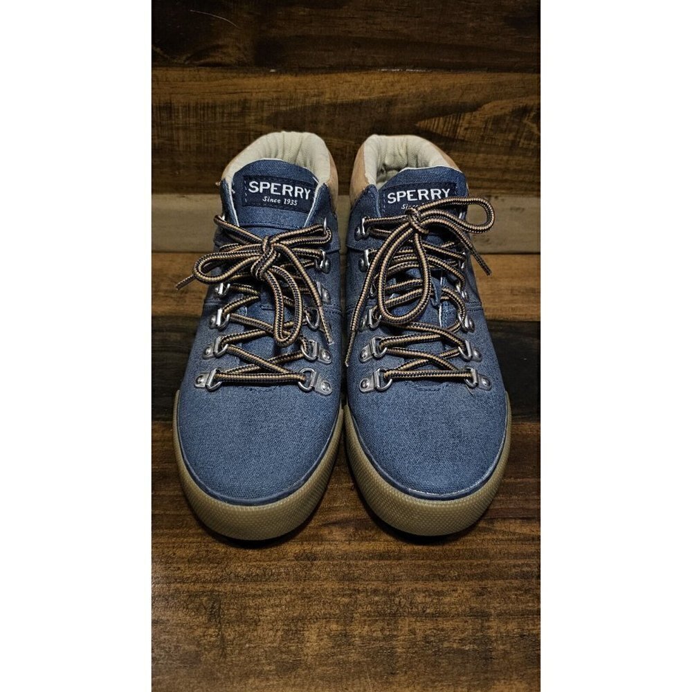 Sperry Blue Canvas/Denim Boots Men’s Size 6 Streetwear Casual Shoes Gum Sole - Picture 2 of 9